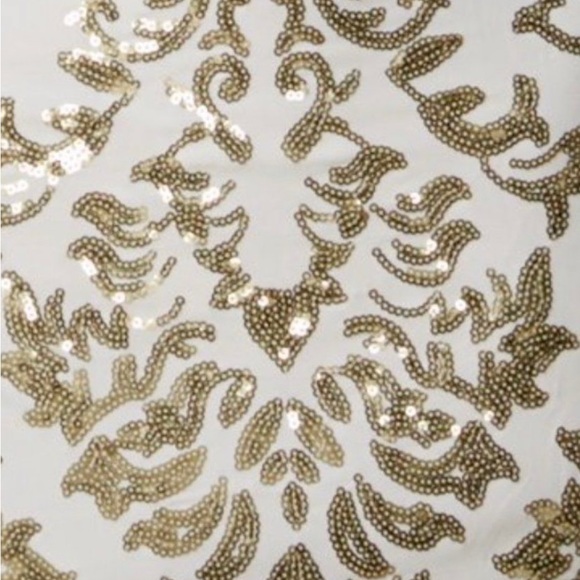 New B. DARLIN gold sequin embellished dress - Picture 4 of 7